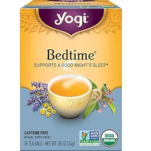 Yogi Tea – Bedtime (6 Pack) – Supports a Good Night’s Sleep – Tea with Passionflower, Chamomile, Valerian Root, and Lavender – 96 Organic Herbal Tea Bags