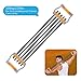TOCO FREIDO Chest Expander, 5 Tubes Ajustable Arm Strength Trainer, Exercise Resistance Bands for Home Fitness Muscle Training (125lbs)