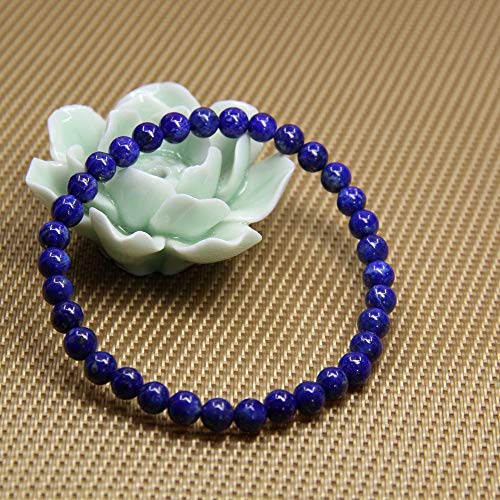 Handmade Gem Semi Precious Gemstone 6mm Round Beads Stretch Bracelet 7" Unisex3