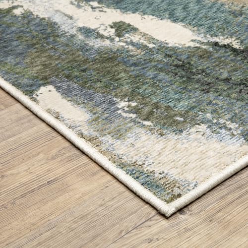 Tapete Oriental Weavers Tisdell 7'10" x 11'2" Azul/Verde miniatura 3