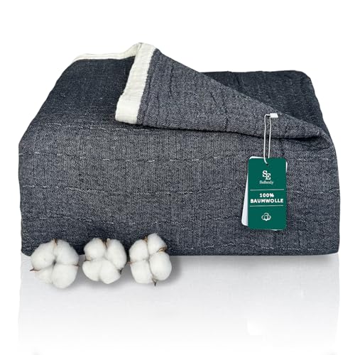 【Amiche della pelle e sicure】: le coperte SE SOFTEXLY sono realizzate in cotone al 100%, più morbide e più delicate sulla pelle, non utilizziamo prodotti chimici per lavare, lavorare e preparare la nostra coperta. Inoltre, i nostri prodotti hanno superato il test STANDARD 100 di OEKO-TEX, quindi sono sicuri per te e la tua famiglia. Soprattutto, non ha odore !! Questo ti aiuterà a creare un ambiente per dormire più confortevole.