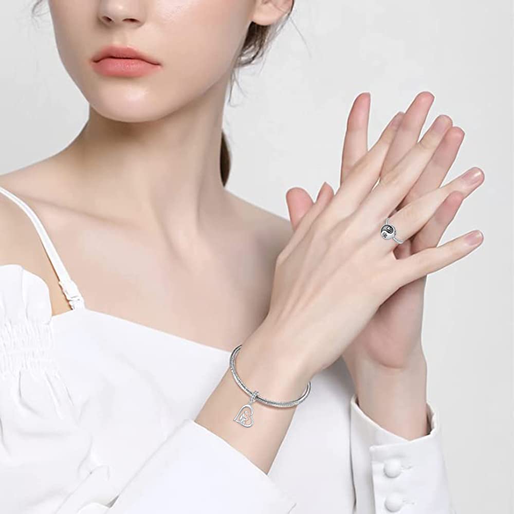 Encanto de la hija del padre Fit Pandora Charms Pulsera Encantos de plata esterlina para pulseras Cumpleaños Regalos del día de San Valentín para los amantes de la madre de la hija