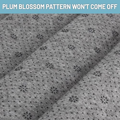 Image of 80 inchx 80 inch Non Slip Rug Backing pad tufting Cloth for Tufting Gun,Thick Carpet Edging Fabric with Plum Blossom Pattern for DIY Crafts