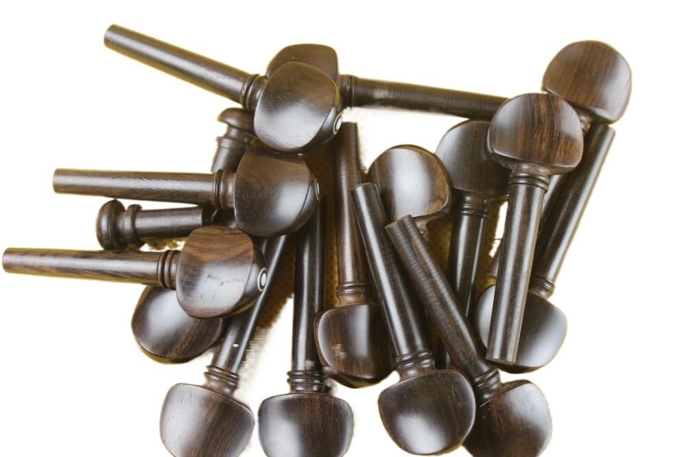 20 Stück ungefärbtes Ebenholz, Stimmwirbel for Bratsche, Ersatzteile for Bratsche, Zubehör