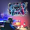 3D Gamer Controller Wall Stickers - Video Game Room Decor For Boys & Teens