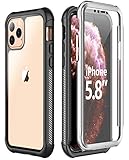 SPIDERCASE iPhone 11 Pro Case, Built-in Screen Protector Clear Full Body Heavy Duty Protection for iPhone 11 Pro, Shockproof Anti-Scratched Rugged iPhone 11 Pro Case, for iPhone 11 Pro 5.8 inch 2019