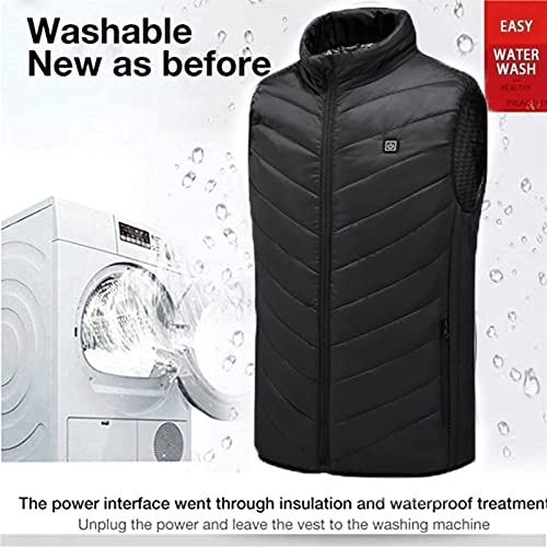 Chaleco calentado de invierno para hombres con ajuste de temperatura y carga USB 4