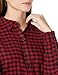 Goodthreads Women's Brushed Flannel Shirt Dress Shirt, -Black/Deep Red Mini Buffalo Plaid, S
