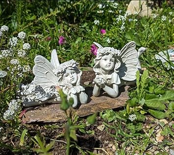MeritMode Fairy Garden Statues Set of 2