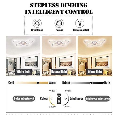 Chandelier LED papillon télécommandé à intensité variable pour plafond - 5