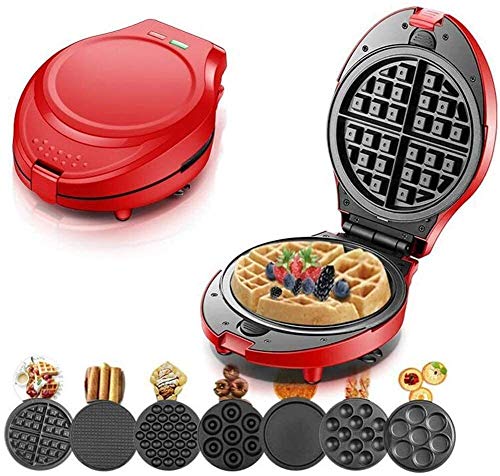 KELITINAus 7 In 1 Waffelhersteller, Non-Stick-Beschichtung Edelstahl-Finish Für Paninis, Kekse, Hash-Browns Andere Am…