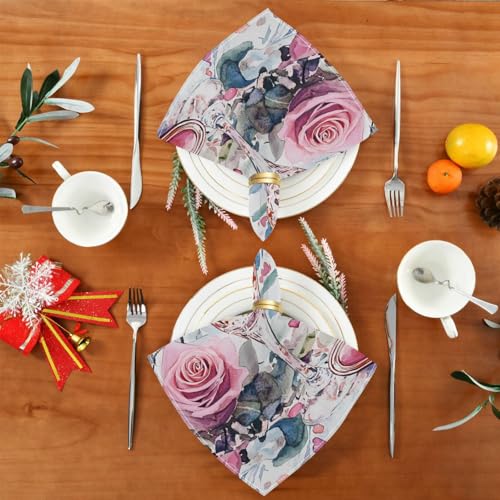 Servilletas de tela polyester set x6 20x20 in miniatura 5