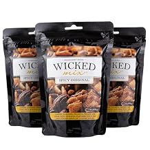 Wicked Mix Snack Mix with Mixed Nuts - Sweet and Salty Snacks Trail Mix Snack Packs with Almonds, Cashews, Pretzels, Pecans - Healthy Snacks Zero Trans Fat in Resealable Bag Original Mix, Pack of 3