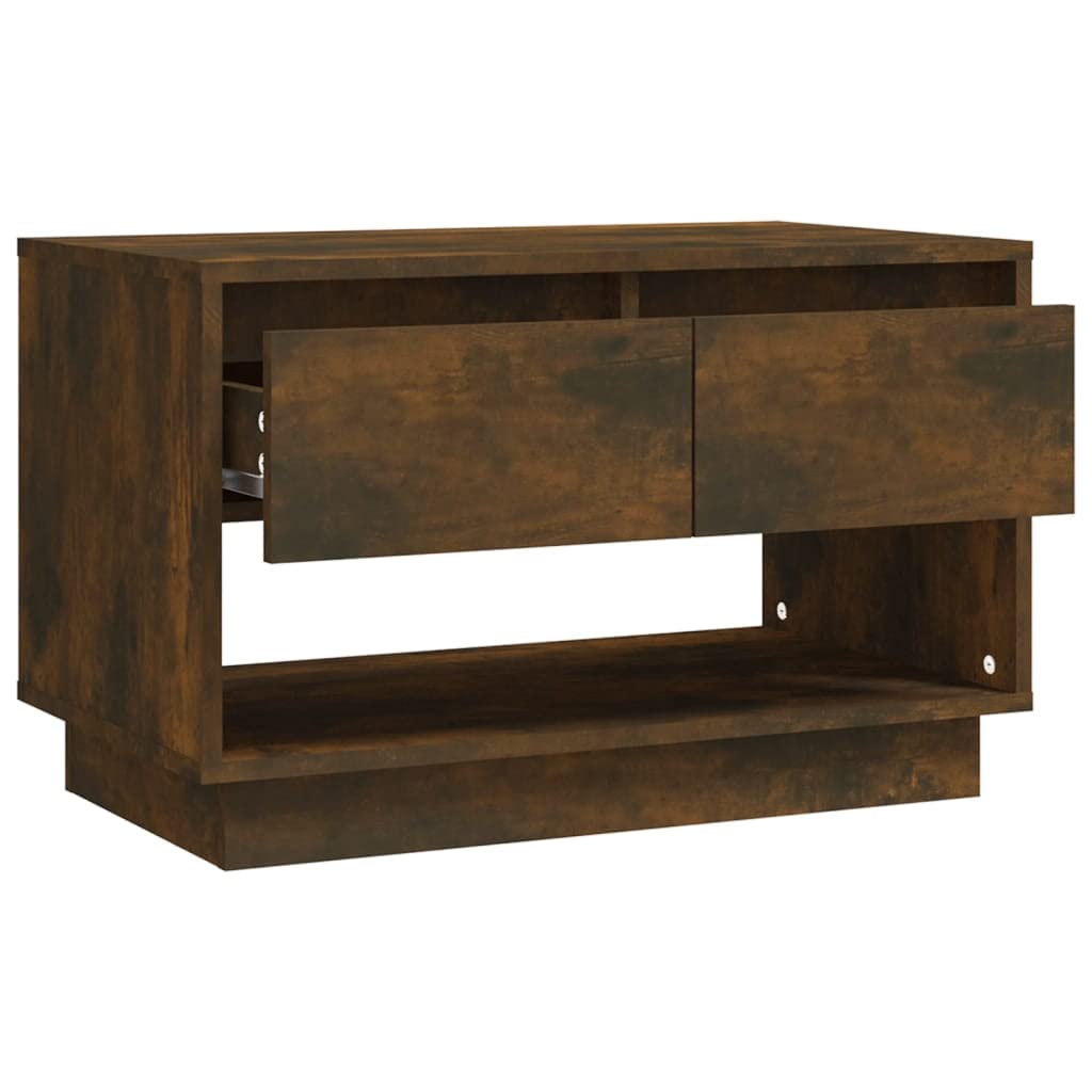 Générique Chene Fume szafka pod telewizor 70x41x44 cm Drewno Ingenierie | 2 szuflady, 1 otwarta komora, przechowywanie DVD i konsoli, łatwe czyszczenie