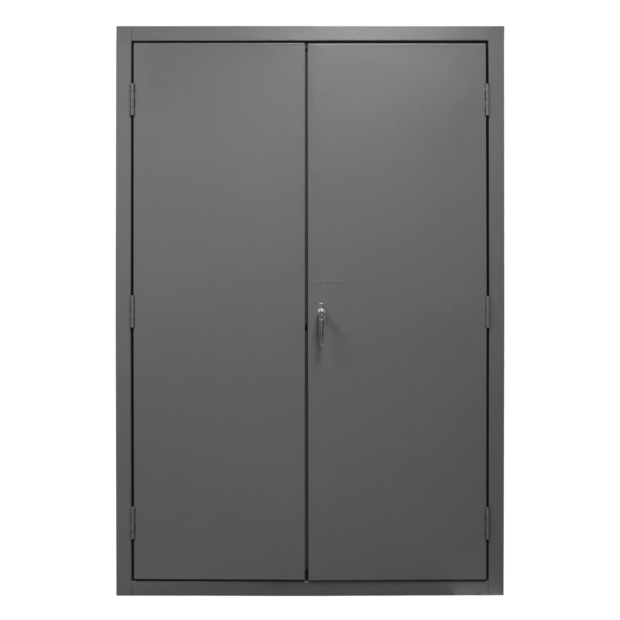 Durham 3502-186-5295 Lockable Cabinet with 186 Blue Hook-On Bins, Flush Door Style, 48