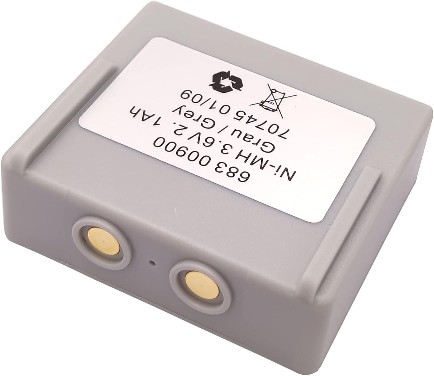 3.6V 2100mAh 2.1Ah Ni-Mh Rechargeable Battery 68300900 for HETRONIC Remote Control, Grey 683 00900 Battery, Pack of 2