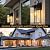Sparluvix Outdoor Lights for House with Water Ripple Glass Modern 2-Pack, IP65 Waterproof Porch Lights Outdoor Wall Sconces Matte Black Patio Garage Coach Lighting Exterior Lanterns Wall Mounted, 15"