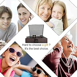 AURADO Tourne-Disque Bluetooth avec Haut-parleurs intégrés et phonogra Vintage à entraînement par Courroie USB (Tourne… - Les Beatles, Paul McCartney, John Lennon, RIngo Starr, George Harrison AURADO Tourne-Disque Bluetooth avec Haut-parleurs intégrés et phonogra Vintage à entraînement par Courroie USB (Tourne… – Image 5