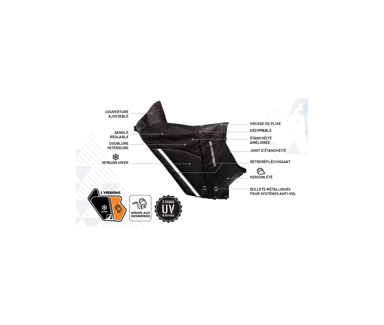 Tablier De Protection Bagster Winzip XTB310 Pour Honda PCX 125 (2018) - 4 Saisons - Neuf Sous Emballage
