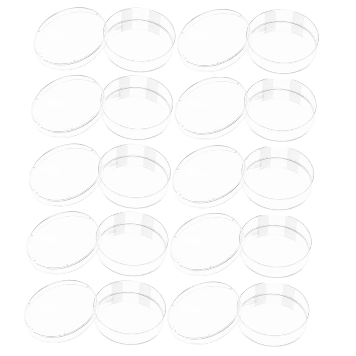GLEAVI 50stücke Teiliges Transparente Petrischalen Laborbedarf Für Zellkultur Und Chemische Experimente Runde Kulturplatten Für Wissenschaftliche Analysen Und Schulungen