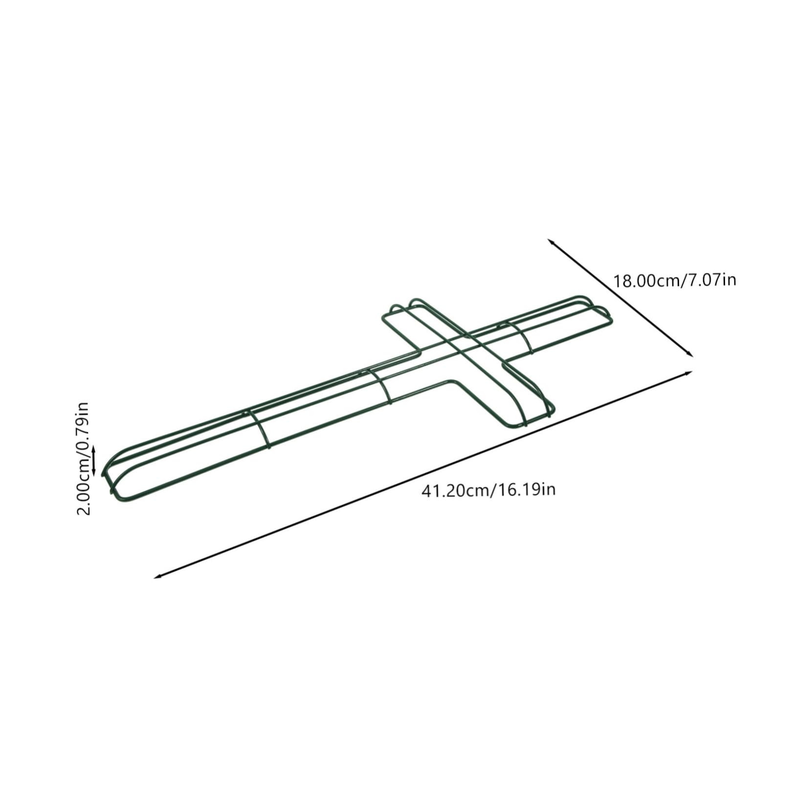 STOBAZA Cross Shape Metal Wreath Frame Decor for Easter Christmas Easy to Clean Lightweight Wall Decoration for Holiday Celebrations