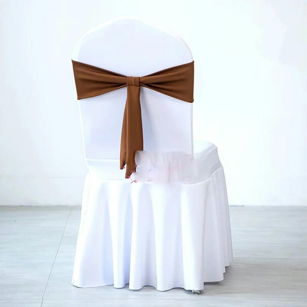 Stuhlschärpe aus dickem Spandex, für Hochzeiten, Partys, Weihnachtsdekoration, pfirsichfarben