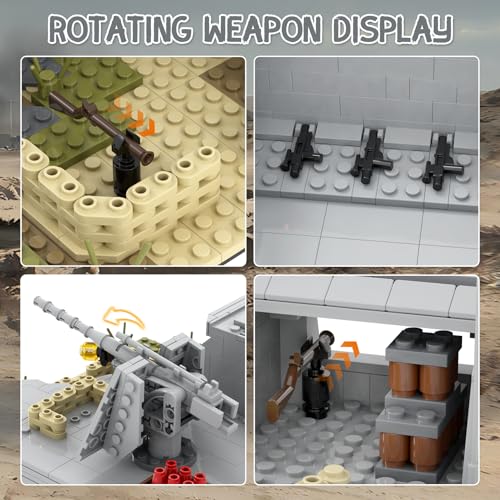 Image of WW2 Military Battle Fort Building Block Set(928PCS). Suitable for Secondary Creation.Build Different Combat Buildings.