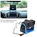 12V Car Auto Cooling Fan, 6.5 x 5.1inch Car Fans Car Vehicle Electric Cooling Fan 2 Speed Auto Mini Adjustable Speed Cooling Air Fan, Cable Length 5.2ft