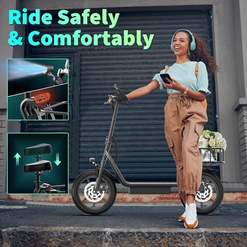 Image of MAXSHOT Electric Scooter for Adults, 8.5 /10 /14 inch Tires, 19 /22Mph, 350W /500W Motor, 21-28 Miles Range, Folding E-Scooter with Dual Suspension,APP Control