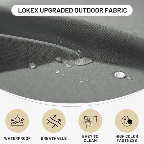 Lokex Chaise Lounge Cushions Outdoor, Waterproof Removable Chaise Lounge Cushion, 72x21x3 Inch Lounge Chair Cushions for Outdoor Furniture Comes with Lace-up Straps and Anti-Slip Bottom