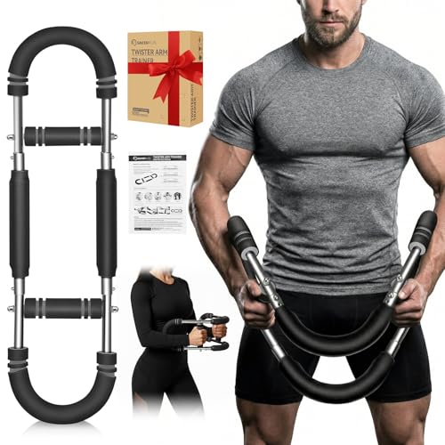 SakerPlus Twister Arm Trainer Adjustable Spring Chest Expander and Forearm Strengthener Triceps Biceps Shoulder Back & Thigh Workout Equipment Portable Upper Body Exerciser for Home Fitness 30KG