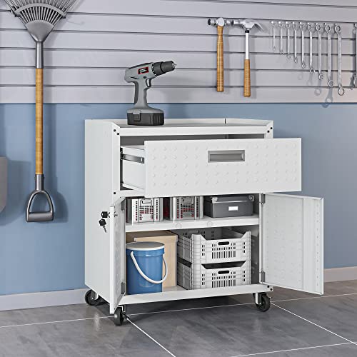 Image of Manhattan Comfort Fortress Storage Units, White