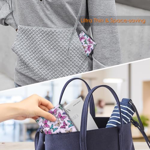 Image of FINTIE Soft Eyeglasses Case with Cleaning Cloth, Portable Squeeze Top Vegan Leather Glasses Pouch, Sunglasses Eyewear Bag