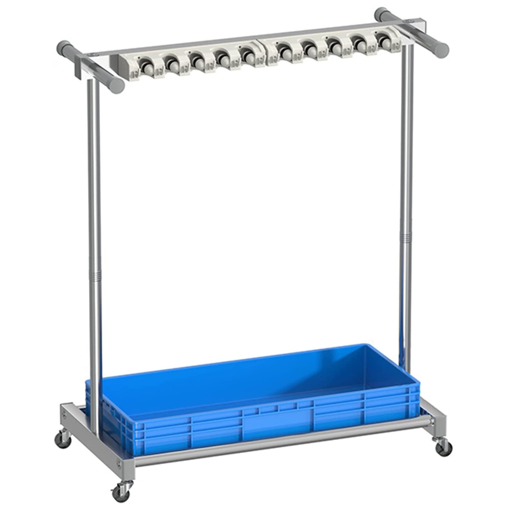 Supporto per scopa e mocio mobile per scopa e mocio, per pulire i moci bagnati, supporto mobile per giardino, garage, cucina, ristorante, affari, garage, scantinati