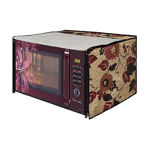 Image of DREAM KING Stylish Design & Printed Microwave Oven Cover Full Closure |waterproof & Dustproof Oven Cover Suitable for All Models - Multicolour SA03