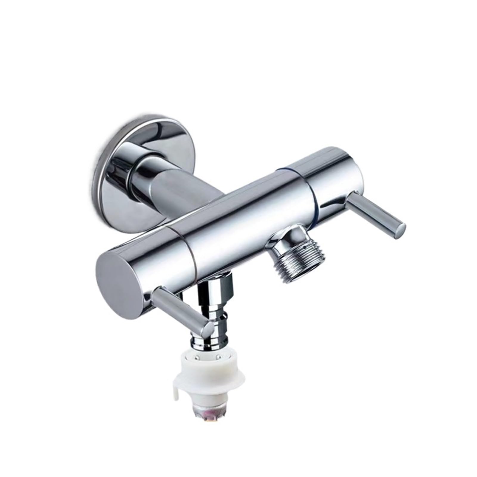 Valve d'angle de pulvérisation de bidet en cuivre à double fonction