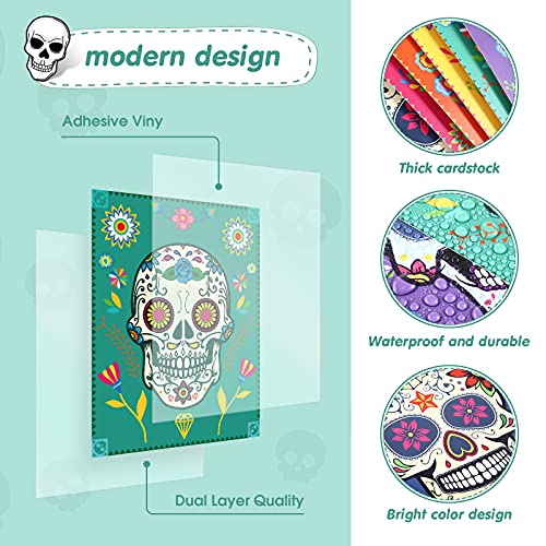 6 Pieces Sugar Skull Wall Art Decorations Day Of The Dead Poster Decor Mexican Day Of The Dead Fiesta Party Sugar Skull Decor Art Prints For Living Room Bedroom Office Home Wall Decor, 8 X 10 Inch #TOP2