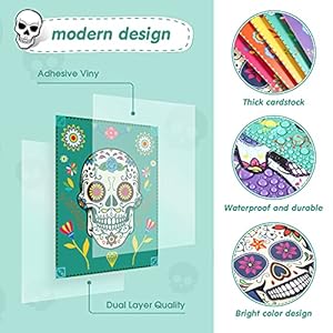 6 pieces sugar skull wall art decorations day of the dead poster decor mexican day of the dead fiesta party sugar skull art prints for living room bedroom office home wall decor 8 x 10 inch  urban country home decor