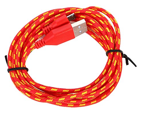 3ft 6ft 10ft Braided Fabric Micro USB Data&Sync Charger Cable Cord For Android Phones Samsung HTC Blackberry LG