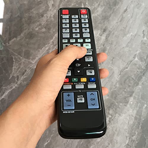 New Ak59-00104R Replaced Remote For Samsung Blu-Ray Dvd Disc Player Bd-C6500 Bd-C5500 Bd-D6500/Za Bd-D6100C/Za Bd-P1580 Bd-P1590M Bd-P1595 Bd-P1600 Bd-C6800/Xaa Bd-C6600/Xaa Bd-C6900 #TOP5