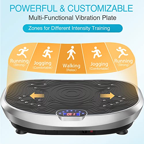 Image of AXV Vibration Plate Exercise Machine Whole Body Workout Music Vibrate Fitness Platform Lymphatic Drainage Machine for Weight Loss Shaping Toning Wellness Home Gyms Workout