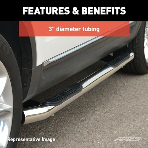 Estribos Nerf Bars ARIES Acero Inoxidable 3 Pulg miniatura 4