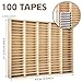Marsui 100 Slot Cassette Tape Storage Holder Wooden Audio Tape Organizer Cassette Tape Rack for Cassette Collections Audio Accessory