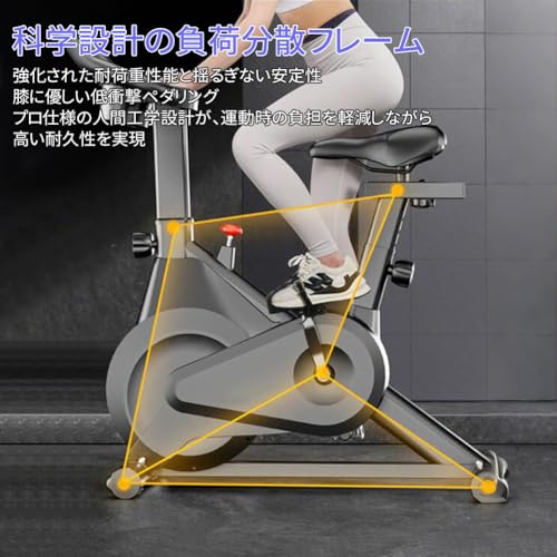 DINGHANG エアロバイク 家庭用 静音スピンバイク の商品画像 4