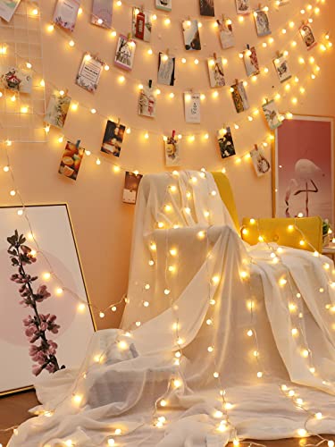 Image of 40 LED Globe String Lights Battery Operated 20FT Star Mini Star Fairy Lights for Patio Garden, Little for Wedding, Party, Home Decoration, Decorative String Lights (Round)