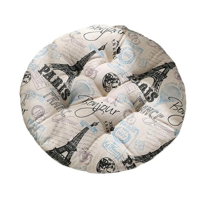 KUCOON Chair Cushion Washable Soft Plaid Round Plush Warm Cushions Dining Chair Cushions Soft Mats Anti-Slip Suitable Home Decoration