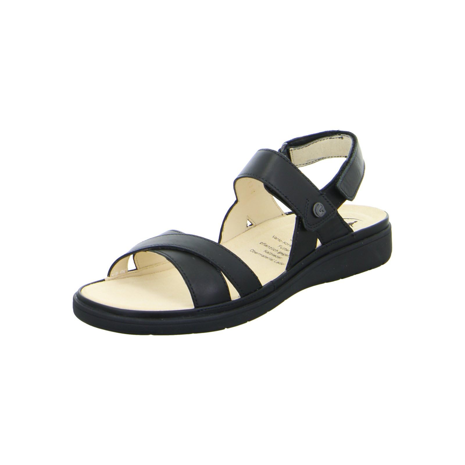 Ganter Women's Evi Sandals, black, 41 EU Schmal