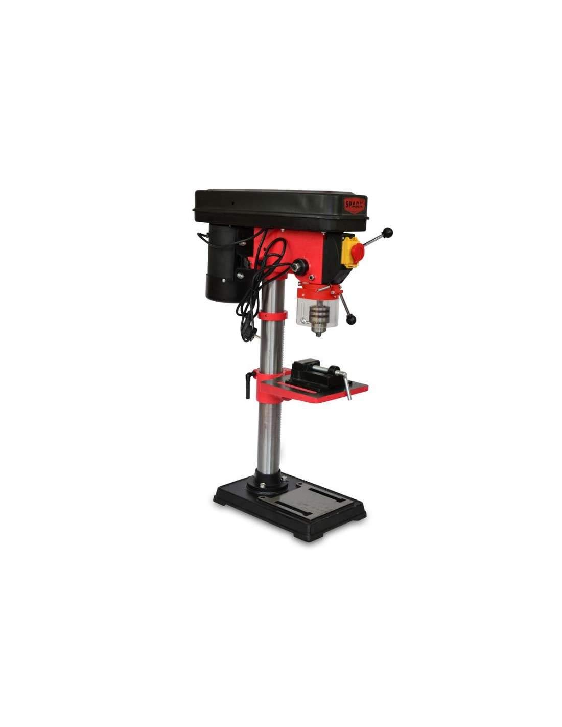 Spark - Taladro De Columna 550W, Taladro Vertical 220V, 12 Niveles De Velocidad, Altura 840mm, 220-2450 Rpm, Diámetro Máximo De Perforación 16mm, Taladro De Banco, Taladro De Mesa