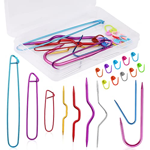 ZMAAGG 19 PCS Cable Stitch Holders and Needles for...