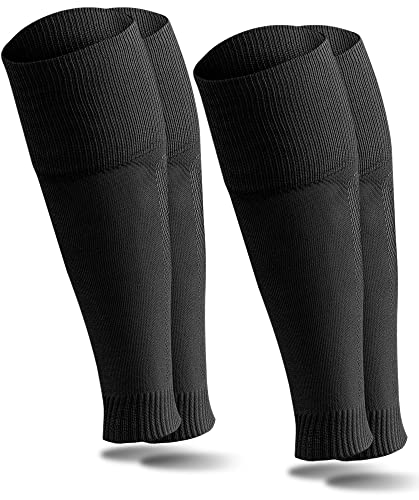 A R O C SPORTS Chaussettes Tube - Unisexe - Taille unique - Non marquée - Disponible dans de nombreuses couleurs différentes - Manches / chaussettes pour football, Noir_Lot de 2, taille unique Cover